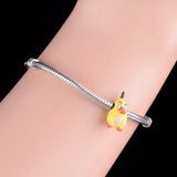 925 Silver Yellow Duck Bead Charm for Bracelet DIY Jewelry