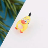 925 Silver Yellow Duck Bead Charm for Bracelet DIY Jewelry