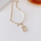 14k Gold Plated Freshwater Pearl Necklace for Lady