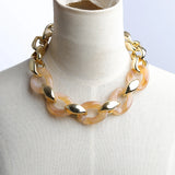 Retro CCB Acrylic Statement Necklace for Women