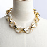 Retro CCB Acrylic Statement Necklace for Women