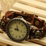 Skull Calf Watch Women Adjustable Bracelet Wristwatch