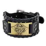 Punk Men's Leather Bracelet Retro Woven European American