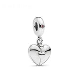 Sterling Silver British Flag Heart Fire Hydrant Helmet Pendant
