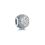 S925 Sterling Silver Hollow Love Beaded Diamond Bracelet with Bee Charm