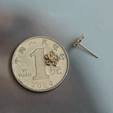 S925 Silver Plated Zircon Flower Earrings