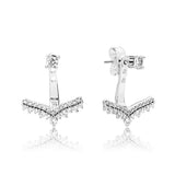 S925 Sterling Silver Rose Retro Charm Eternal Heart Earrings