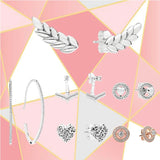S925 Sterling Silver Rose Retro Charm Eternal Heart Earrings