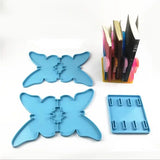 Silicone Mould Dried Flower Resin Craft DIY Butterfly Book Storage Rack Mold