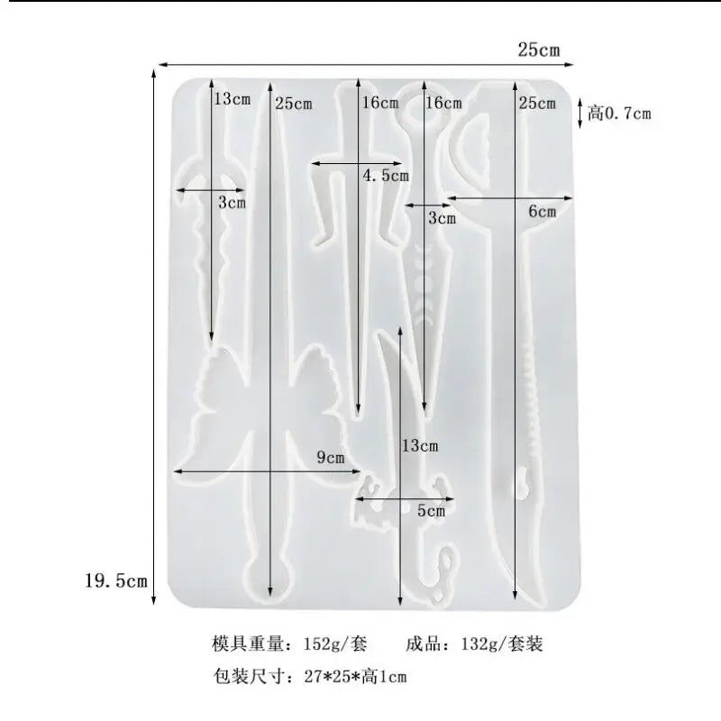 Silicone Sword Mold for Resin Craft