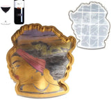 Silicone Mould Dried Flower Resin Decorative DIY Woman Head Coaster