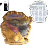 Silicone Mould Dried Flower Resin Decorative DIY Woman Head Coaster
