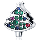 Silver Christmas Tree Charms Beads Bracelet Pendant DIY Jewelry