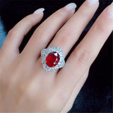 Silver Ruby Tourmaline Adjustable Ring Fine Jewelry