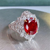 Silver Ruby Tourmaline Adjustable Ring Fine Jewelry