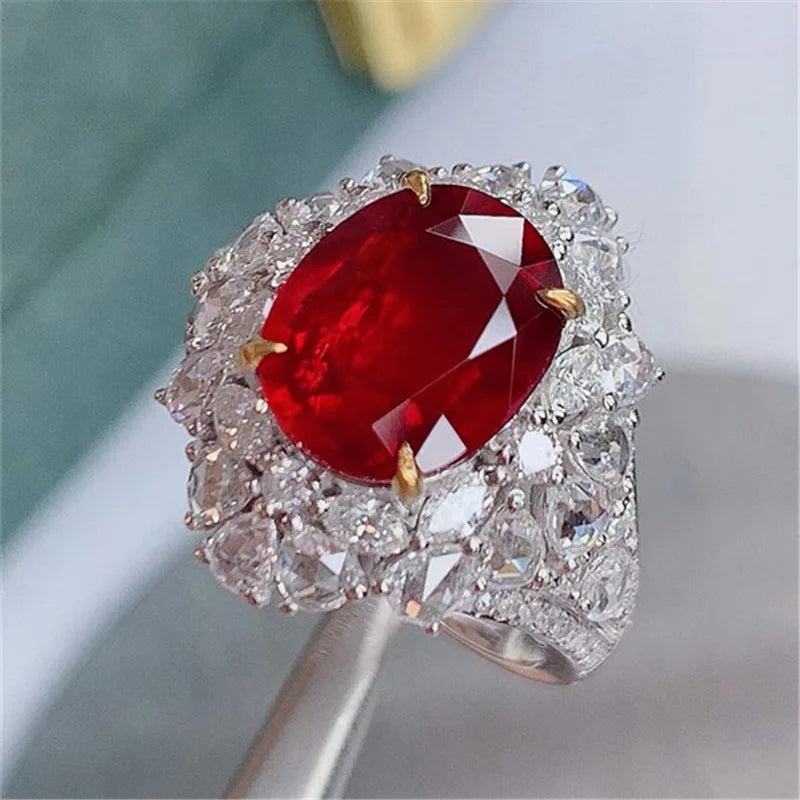 Silver Ruby Tourmaline Adjustable Ring Fine Jewelry