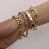 Nail Cuff Bracelet Carved Bangle for Women