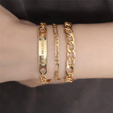 Nail Cuff Bracelet Carved Bangle for Women