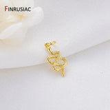 14k Plated Twisted Snake Pendant DIY Jewelry Making Accessory