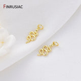 14k Plated Twisted Snake Pendant DIY Jewelry Making Accessory
