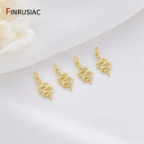 14k Plated Twisted Snake Pendant DIY Jewelry Making Accessory