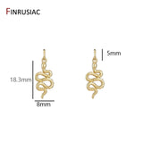 14k Plated Twisted Snake Pendant DIY Jewelry Making Accessory