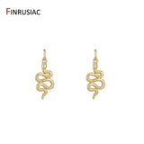 14k Plated Twisted Snake Pendant DIY Jewelry Making Accessory