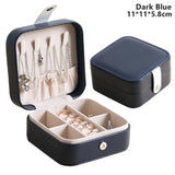 Mini Leather Jewelry Box Travel Organizer for Earrings, Rings, Necklaces