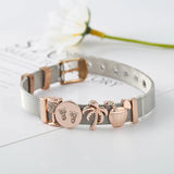 Stainless Steel Bracelet Aircraft Star Charm Angel Wing Mom Beads Mesh Belt
