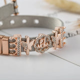 Stainless Steel Bracelet Aircraft Star Charm Angel Wing Mom Beads Mesh Belt