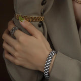 Stainless Steel Plated Wristband Bracelets For Women