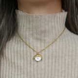 18K Gold Plated Pearl Necklace Water-wave Chain