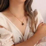 Crystal Heart Necklace Stainless Steel Pendant Women Jewelry