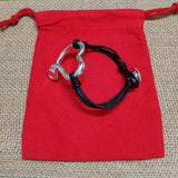 Silver Stainless Steel Charm Bead Bracelet