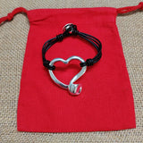 Silver Stainless Steel Charm Bead Bracelet