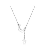 Star Pull Necklace Tassel Pendant 925 Silver Clavicle Chain