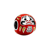 925 Silver Colorful Mosaic Red Daruma Doll Charm DIY Jewelry
