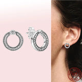 Heart & Conch Shell Earrings 925 Silver For Women Jewelry Gift
