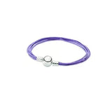 925 Sterling Silver DIY Bracelet - Blue/Pink/Red Charm Jewelry