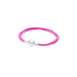 925 Sterling Silver DIY Bracelet - Blue/Pink/Red Charm Jewelry