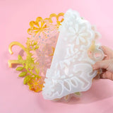 Big Size Flower Shape Clock Silicone Epoxy Resin Molds DIY Jewelry Making