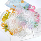Big Size Flower Shape Clock Silicone Epoxy Resin Molds DIY Jewelry Making