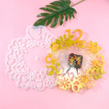 Big Size Flower Shape Clock Silicone Epoxy Resin Molds DIY Jewelry Making