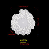 Big Size Flower Shape Clock Silicone Epoxy Resin Molds DIY Jewelry Making