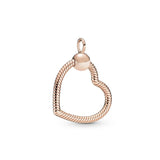 925 Sterling Silver Heart Pendant for DIY Necklace, Ladies Jewelry