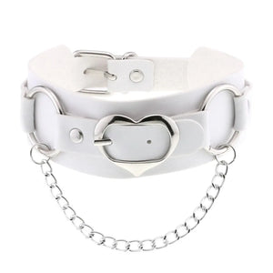 Goth Punk PU Leather Necklaces Rock Star Spike Rivet Studded Choker Necklace
