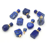 Natural Stone Lapis Lazuli Perfume Bottle Pendant for DIY Necklace