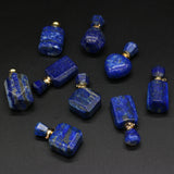 Natural Stone Perfume Bottle Pendant Irregular Lapis lazuli