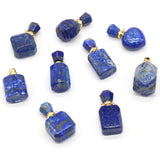 Natural Stone Perfume Bottle Pendant Irregular Lapis lazuli