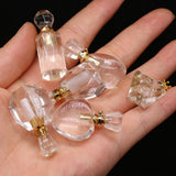Natural Stone Perfume Bottle Pendant Irregular Quartz DIY Necklace Accessory